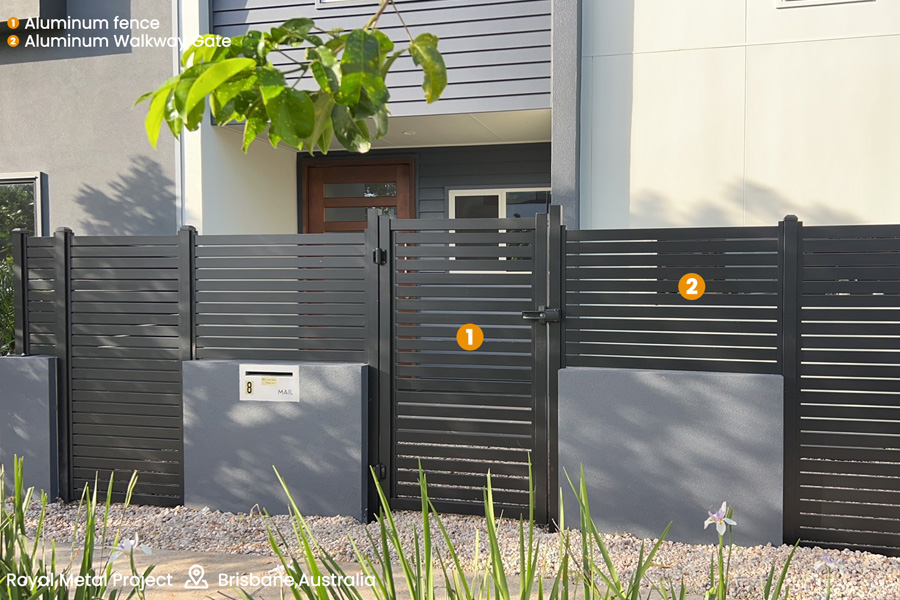 Brisbane aluminum fence finished project